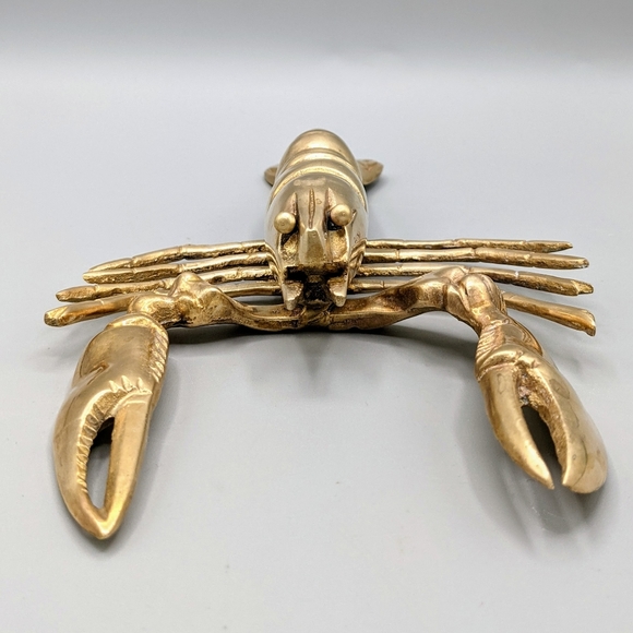 ✨SOLD✨Vintage Brass Crawfish Mid Century Figurine - Picture 2 of 7